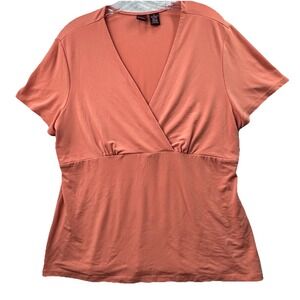 Vintage Merona Y2K 90s Babydoll Stretch Top Women's Side XL Pink Club Classic